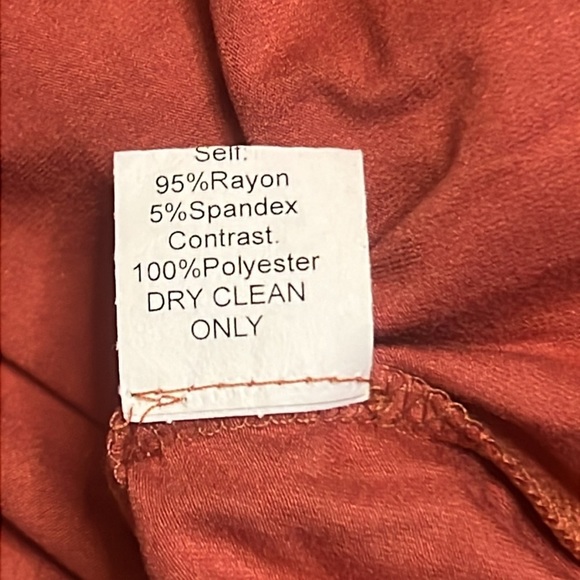 Bailey 44 Peach Rose Wrap Style Blouse with Satin Style Overlay sz Large - Picture 8 of 9